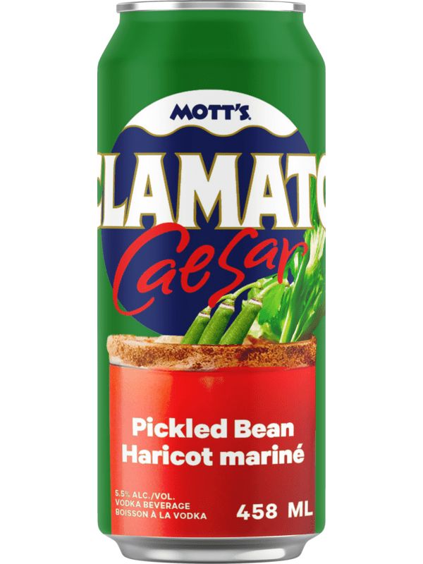 MOTT&#39;S CLAMATO CAESAR PICKLED BEAN 458ML