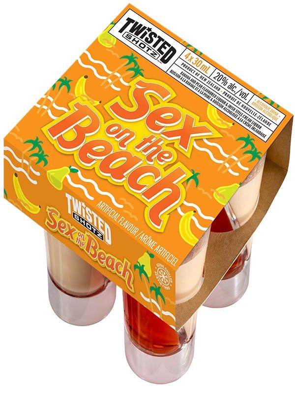 TWISTED SHOTZ SEX ON THE BEACH 4PK