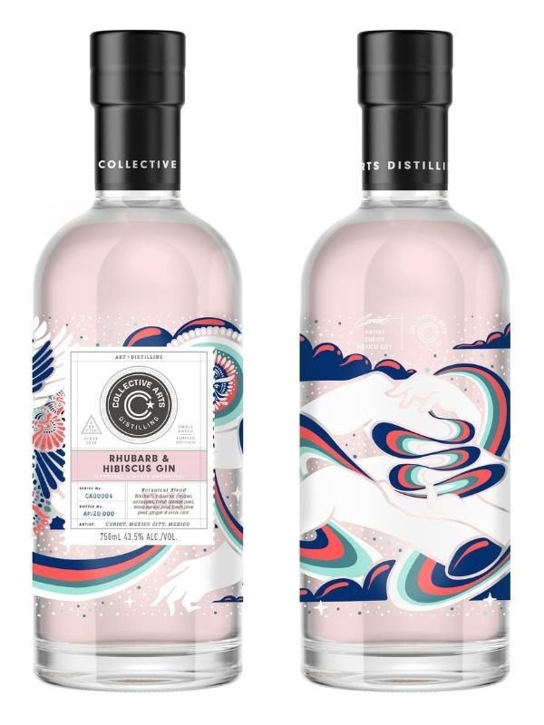 COLLECTIVE ARTS RHUBARB &amp; HIBISCUS GIN 750ML