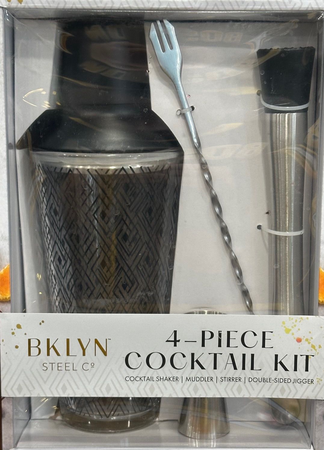 BKLYN STEEL 4 PIECE COCKTAIL KIT