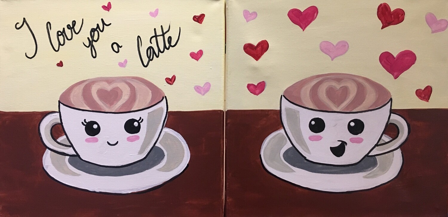Mommy & Me Art Kit - I love you a latte