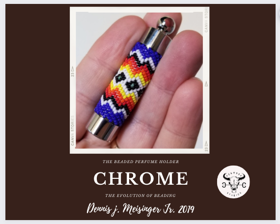 Beaded Perfume Holder Chrome Beaded Perfume Holder Chrome