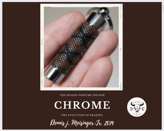 Beaded Perfume Holder Chrome Beaded Perfume Holder Chrome