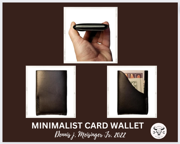 FOLD OVER CARD WALLET - BLACK
