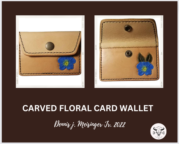 MINIMALIST CARVED FLORAL CARD WALLET MINIMALIST CARVED FLORAL CARD WALLET