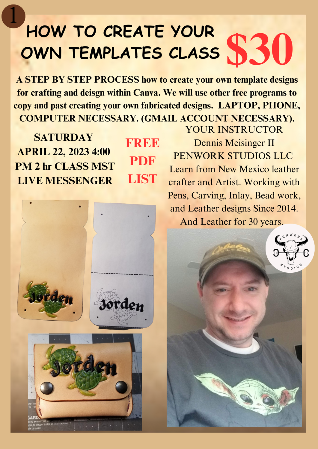 (1) HOW TO CREATE YOUR OWN TEMPLATES (CLASS DATE: APRIL 22, 2023)