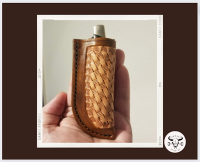 KNIFE SCABBARD - BASKET WEAVE DESIGN