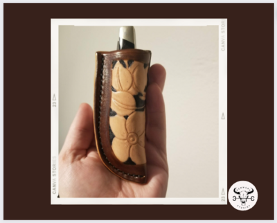 KNIFE SCABBARD - FLORAL DESIGN