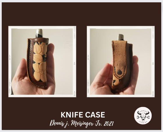 KNIFE SCABBARD - FLORAL DESIGN