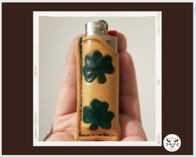 LIGHTER CASE - THREE LEAF CLOVER