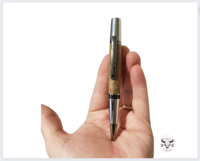 ARTSIAN AERO CHROME / BLACK TITANIUM WOOD PEN