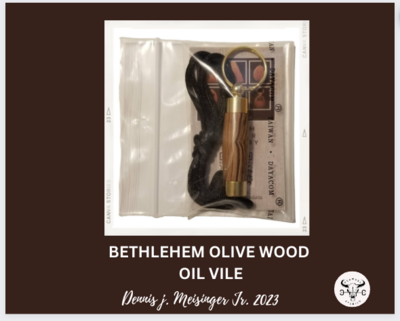 Bethlehem Olive Wood Perfume Holder (10k GOLD)