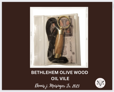 Bethlehem Olive Wood Perfume Holder (10k GOLD)