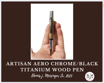 ARTSIAN AERO CHROME / BLACK TITANIUM WOOD PEN ARTSIAN AERO CHROME / BLACK TITANIUM WOOD PEN