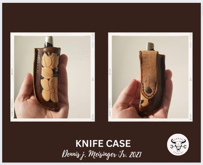 KNIFE SCABBARD - FLORAL DESIGN
