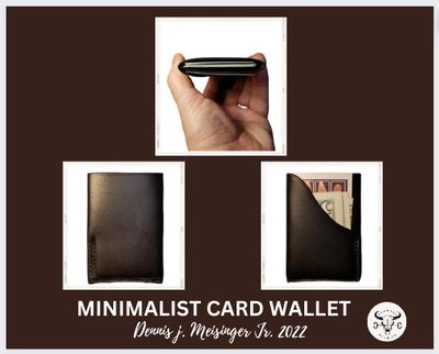 FOLD OVER CARD WALLET - BLACK