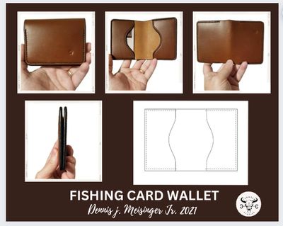 Fishing License Card Wallet (BEAR PAW STAMPED) Fishing License Card Wallet (BEAR PAW STAMPED)