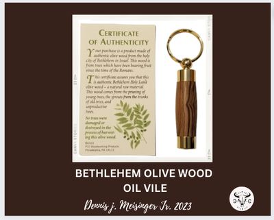 Bethlehem Olive Wood Perfume Holder (10k GOLD) Bethlehem Olive Wood Perfume Holder (10k GOLD)