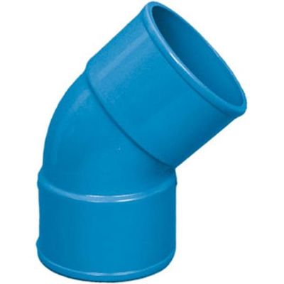 Curva in pvc a 45° F/F diam.50 a largo raggio blu