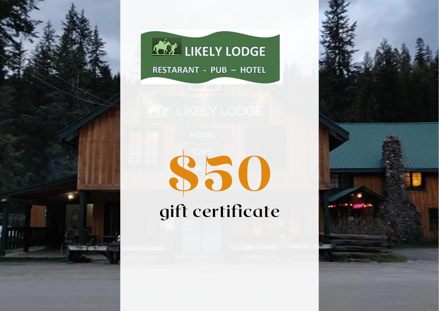 gift certificate $50