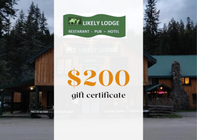 gift certificate $200