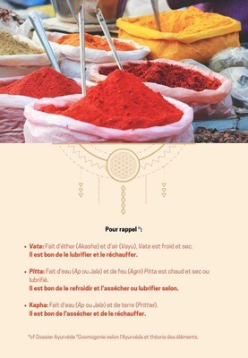 Dossier Ayurvéda-Propriétés des épices et aliments
