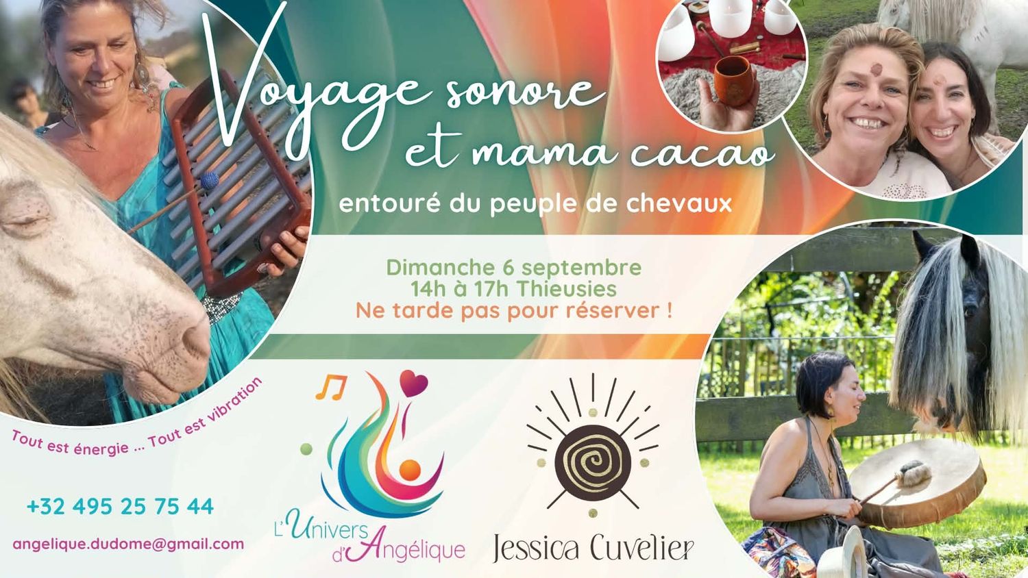 Voyage Sonore et Mama Cacao, entouré du peuple des chevaux (06/09) ACOMPTE