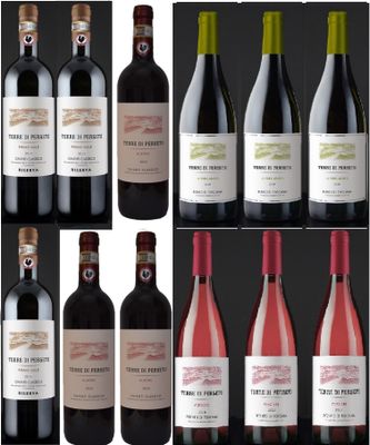 PACKAGE &quot;DEEP &amp; EASY&quot;: 3 RISERVA PRIMO SOLE CH.CLASS+3 ALBORE CH. CLASS+ 3 SUPERTUSCAN IL PREGIUDIZIO + 3 VERZIERE ROSE&#39; WINE// TOTAL PRICE FOR 12 BOTTLES