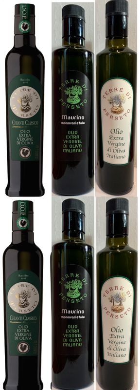 JUST OUR 3 TYPES of EVO OILS: Maurino Monocultivar / Traditional Italian / Chianti Classico Black Rooster - 6 bottles in total of 0.5L each bottle (2 btl per each EVO OIL)
