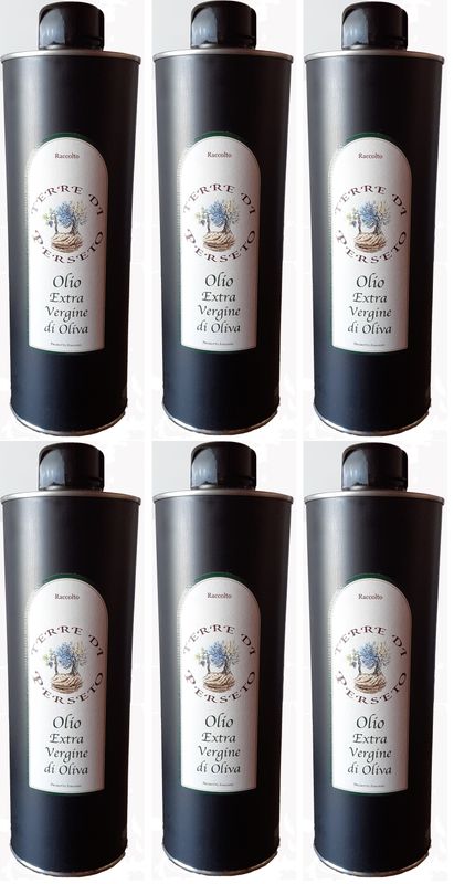 6 ITALIAN TRADITIONAL EXTRA VIRGIN OLIVE OIL // TOTAL PRICE FOR 6 CANS of 0.5 Liter each (half-liter/each btl)