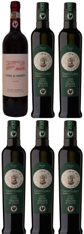 1 ALBORE CHIANTI CLASS +5 CHIANTI CLASSICO DOP BLACK ROOSTER EXTRA VIRGIN OLIVE OIL // TOTAL PRICE FOR 6 BOTTLES 1 ALBORE CHIANTI CLASS +5 CHIANTI CLASSICO DOP BLACK ROOSTER EXTRA VIRGIN OLIVE OIL // TOTAL PRICE FOR 6 BOTTLES
