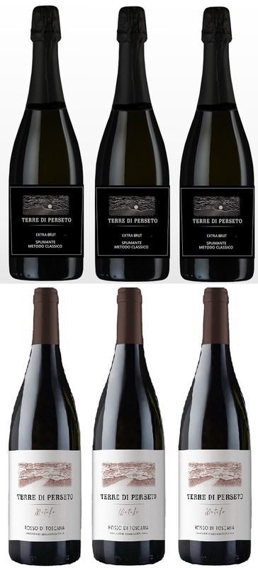 3 SPUMANTE Sparkling Wine Extra Brut "36LUNAE"+3 "METELLO" IGT Red Wine: TOTAL PRICE for 6 Bottles 3 SPUMANTE Sparkling Wine Extra Brut "36LUNAE"+3 "METELLO" IGT Red Wine: TOTAL PRICE for 6 Bottles