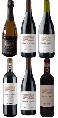 Mixed Wine-Box FOR ALL TASTES: 1 RISERVA "PRIMO SOLE" Chianti Class.+1 "ALBORE" Chianti Class. +1 SUPERTUSCAN+1 SPUMANTE Sparkling Wine+2METELLO IGT Tuscany RED/Total price for the 6 btls Mixed Wine-Box FOR ALL TASTES: 1 RISERVA "PRIMO SOLE" Chianti Class.+1 "ALBORE" Chianti Class. +1 SUPERTUSCAN+1 SPUMANTE Sparkling Wine+2METELLO IGT Tuscany RED/Total price for the 6 btls