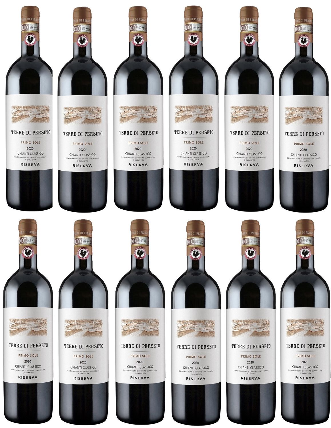 12 BOTTLES of PRIMO SOLE RISERVA Chianti Classico DOCG - Vintage 2020 //TOTAL PRICE for 12 BOTTLES 12 BOTTLES of PRIMO SOLE RISERVA Chianti Classico DOCG - Vintage 2020 //TOTAL PRICE for 12 BOTTLES