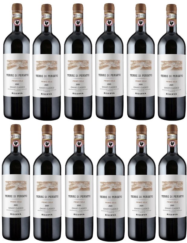 12 BOTTLES of PRIMO SOLE RISERVA Chianti Classico DOCG - Vintage 2020 //TOTAL PRICE for 12 BOTTLES 12 BOTTLES of PRIMO SOLE RISERVA Chianti Classico DOCG - Vintage 2020 //TOTAL PRICE for 12 BOTTLES