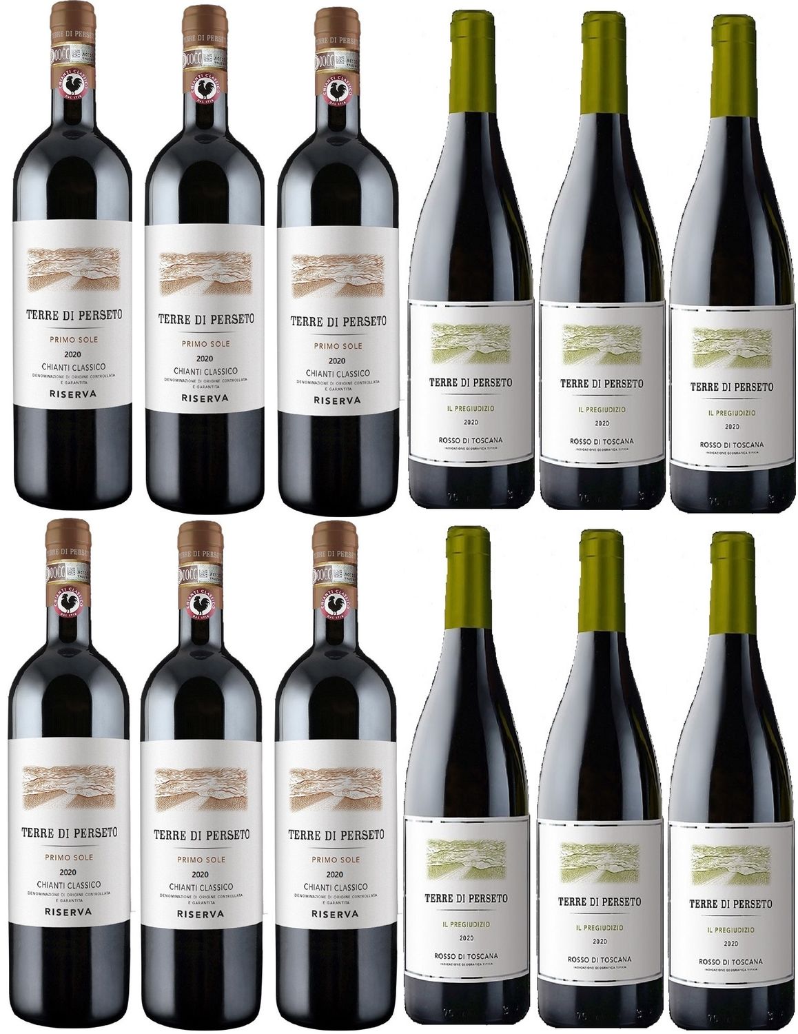 PACKAGE "SUPERTUSCAN+RISERVA": 6 "PRIMO SOLE RISERVA" CH.CLASS.+6 SUPERTUSCAN "PREGIUDIZIO"// TOTAL PRICE FOR 12 BOTTLES PACKAGE "SUPERTUSCAN+RISERVA": 6 "PRIMO SOLE RISERVA" CH.CLASS.+6 SUPERTUSCAN "PREGIUDIZIO"// TOTAL PRICE FOR 12 BOTTLES