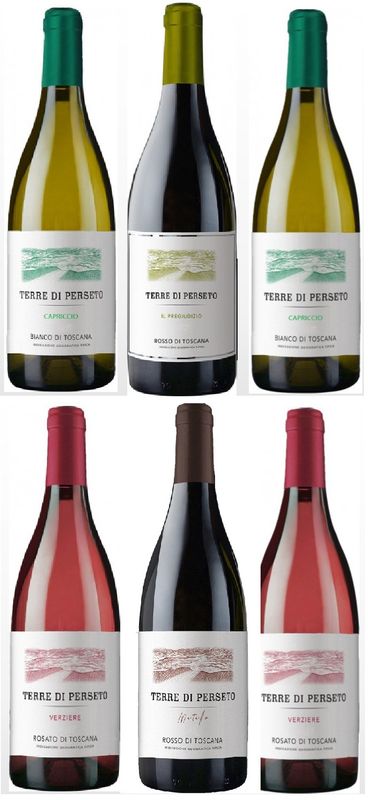 PACKAGE "SUPER IGT WINES": 1 SUPERTUSCAN "IL PREGIUDIZIO" + 2 CAPRICCIO White + 2 VERZIERE Rosé + 1 METELLO Red // TOTAL PRICE FOR 6 BOTTLES