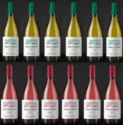 6+6: 6"VERZIERE" ROSE'+ 6"CAPRICCIO" WHITE - NEW VINTAGE: YEAR 2025!!!! TOTAL PRICE FOR 12 BOTTLES