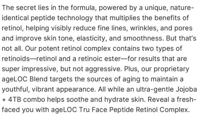 AgeLOC Tru Face PEPTIDE RETINOL COMPLEX (2 Containers)