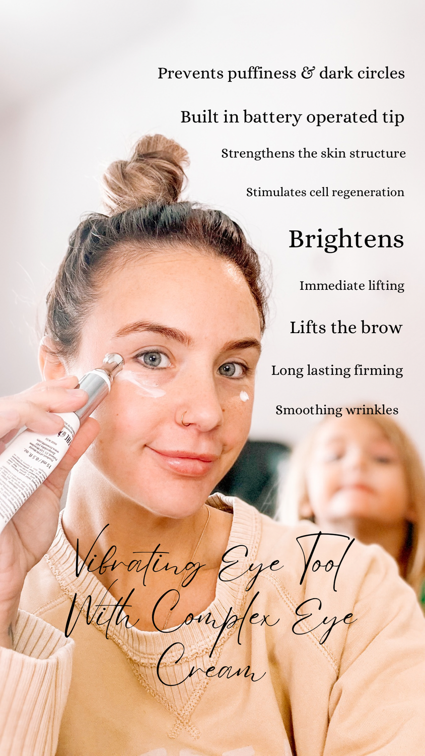 Vibrating Eye Tool With Complex Eye Cream