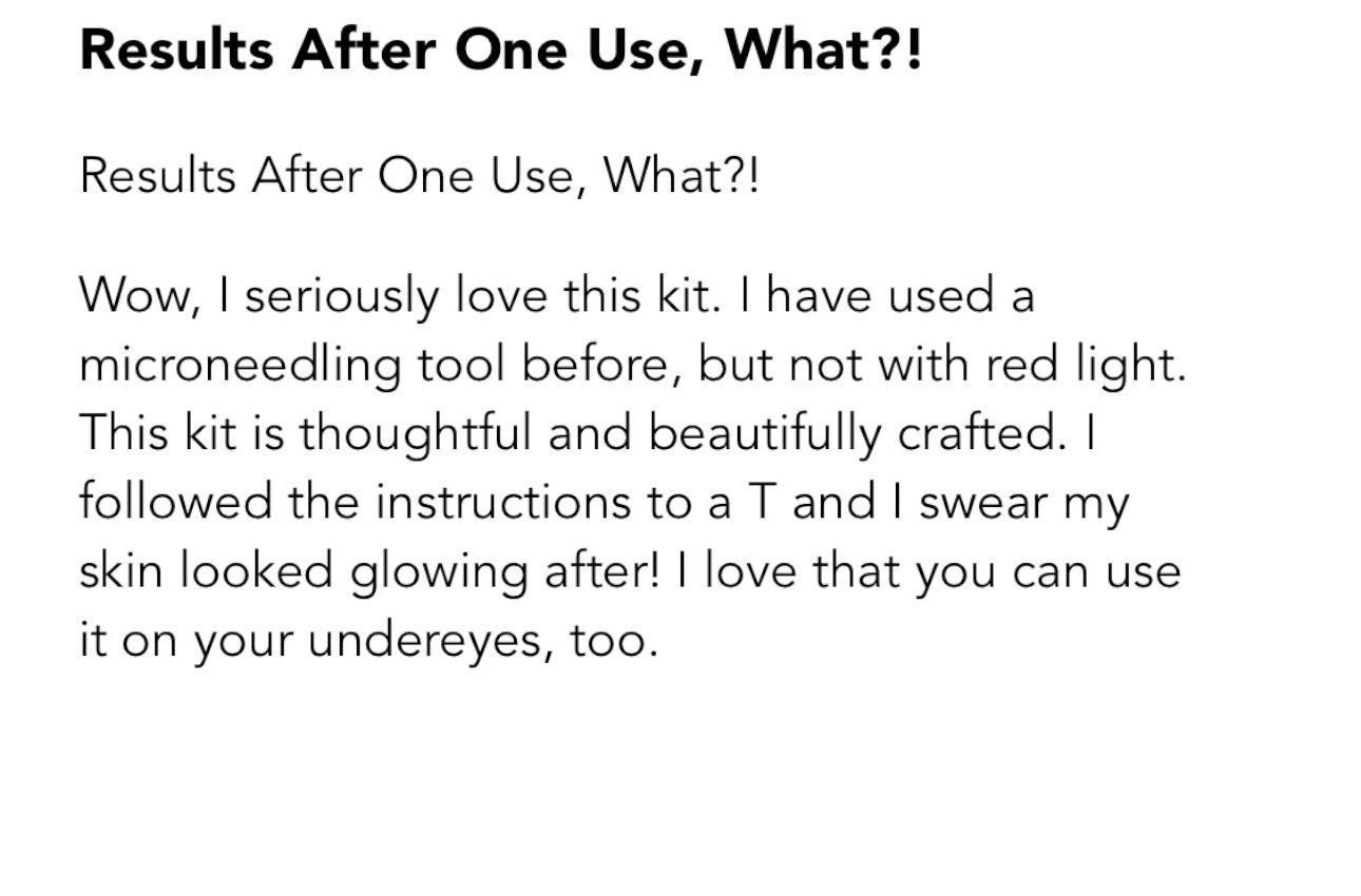 RED LIGHT THERAPY/MICRONEEDLING TOOL + Line Corrector + FREE Full Sized Tanner &amp; Detox Mask Samples