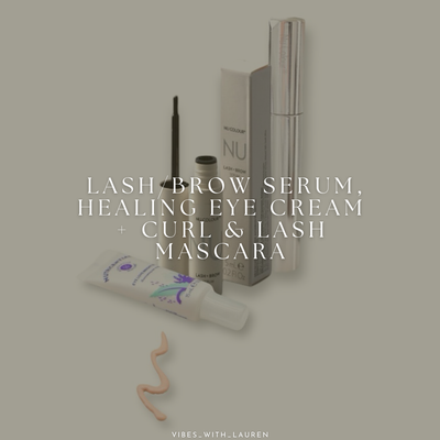 Lash/brow Serum, Healing Eye Cream + Curl &amp; Lash Mascara