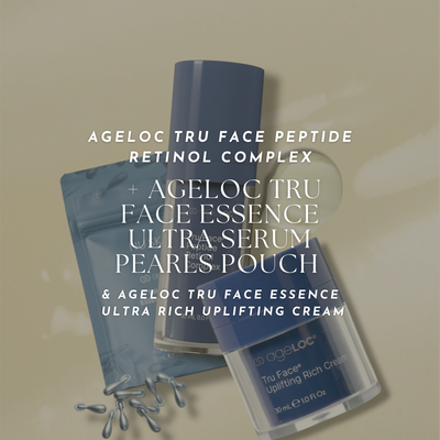 AgeLOC Tru Face Peptide Retinol Complex + AgeLOC Tru Face Essence Ultra Serum Pearls Pouch & AgeLOC Tru Face Essence Ultra Rich Uplifting Cream AgeLOC Tru Face Peptide Retinol Complex + AgeLOC Tru Face Essence Ultra Serum Pearls Pouch & AgeLOC Tru Face Essence Ultra Rich Uplifting Cream
