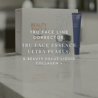 Tru Face Line Corrector, Tru Face Essence Ultra Pearls &amp; Beauty Focus Liquid Collagen +