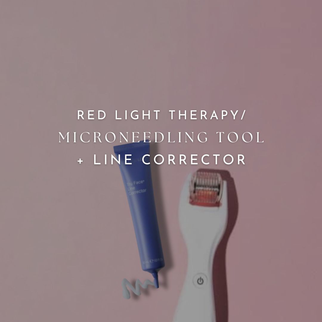 RED LIGHT THERAPY/MICRONEEDLING TOOL + Line Corrector + FREE Full Sized Tanner &amp; Detox Mask Samples