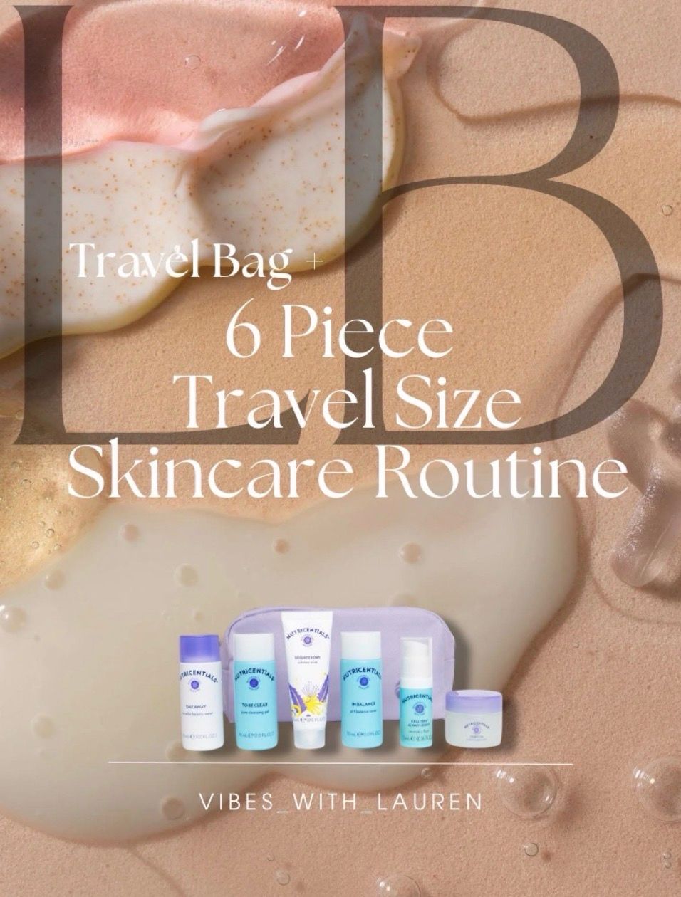 6 Piece Travel Size Full Skincare Routine + Travel Bag