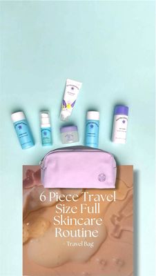 6 Piece Travel Size Full Skincare Routine + Travel Bag
