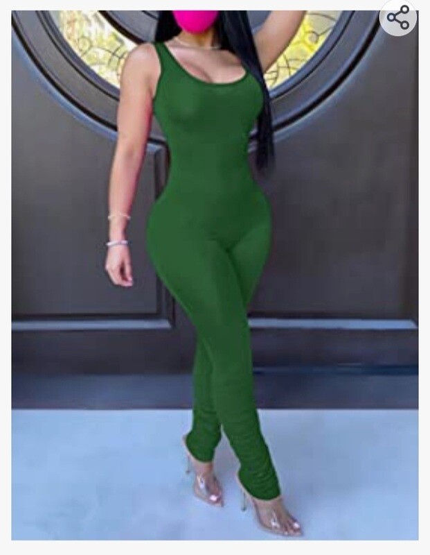 Green bodycon jumpsuit XL