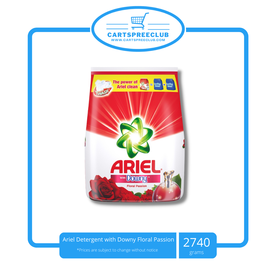 Ariel Detergent with Downy Floral Passion 2.74kg