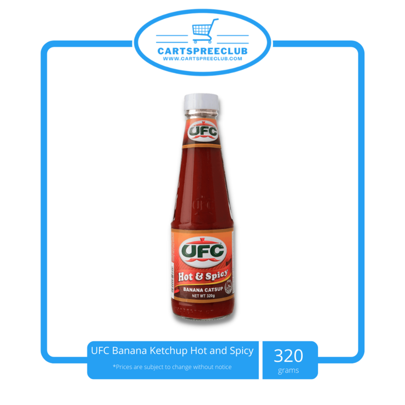 UFC Banana Ketchup Hot and Spicy 320g bottle